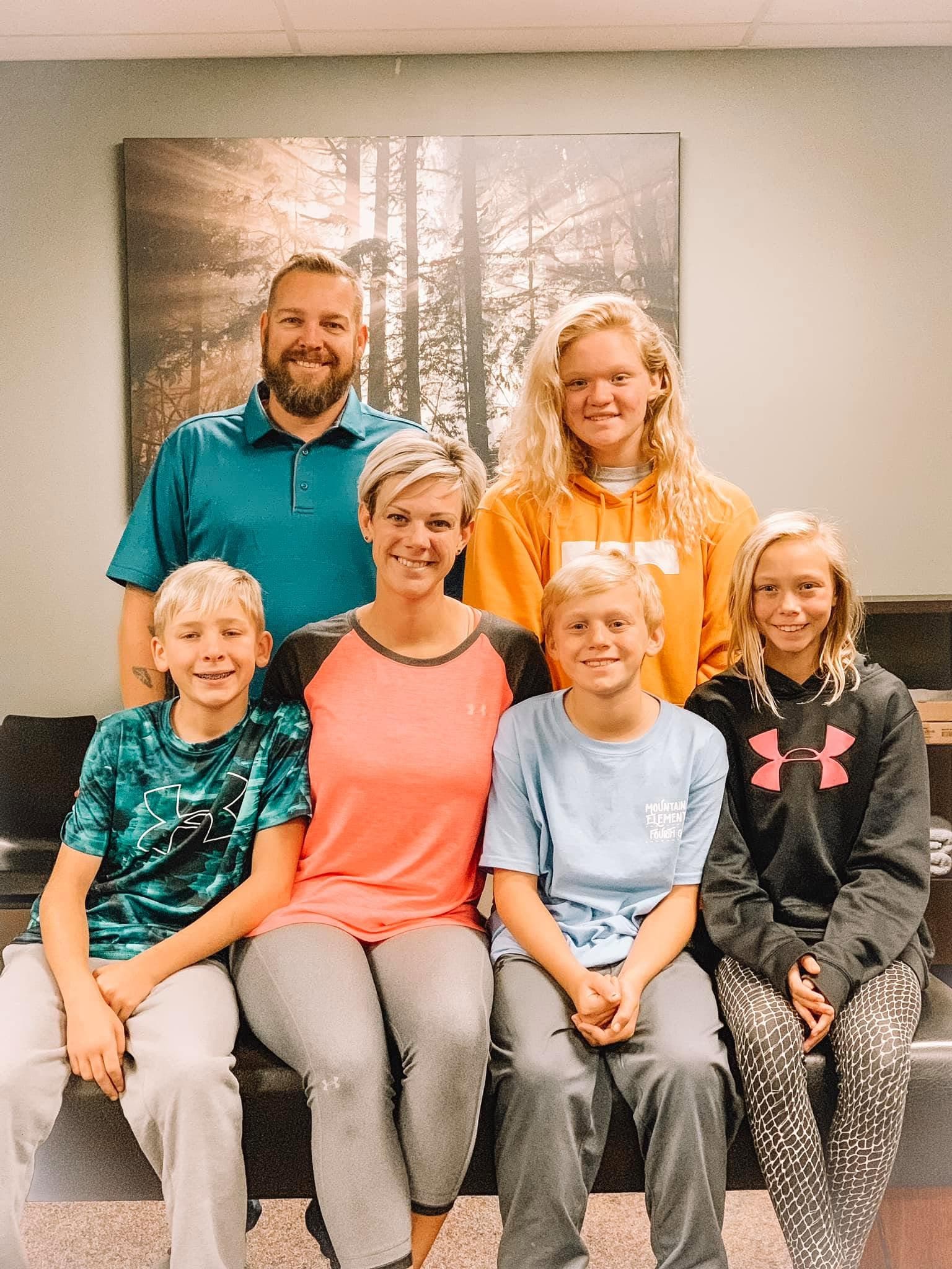 Dr. R. S. Porter with his family at Functional Chiropractic in Huntsville