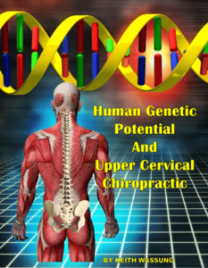 cover of whitepaper titled "human genetic potential and upper cervical chiropractic"